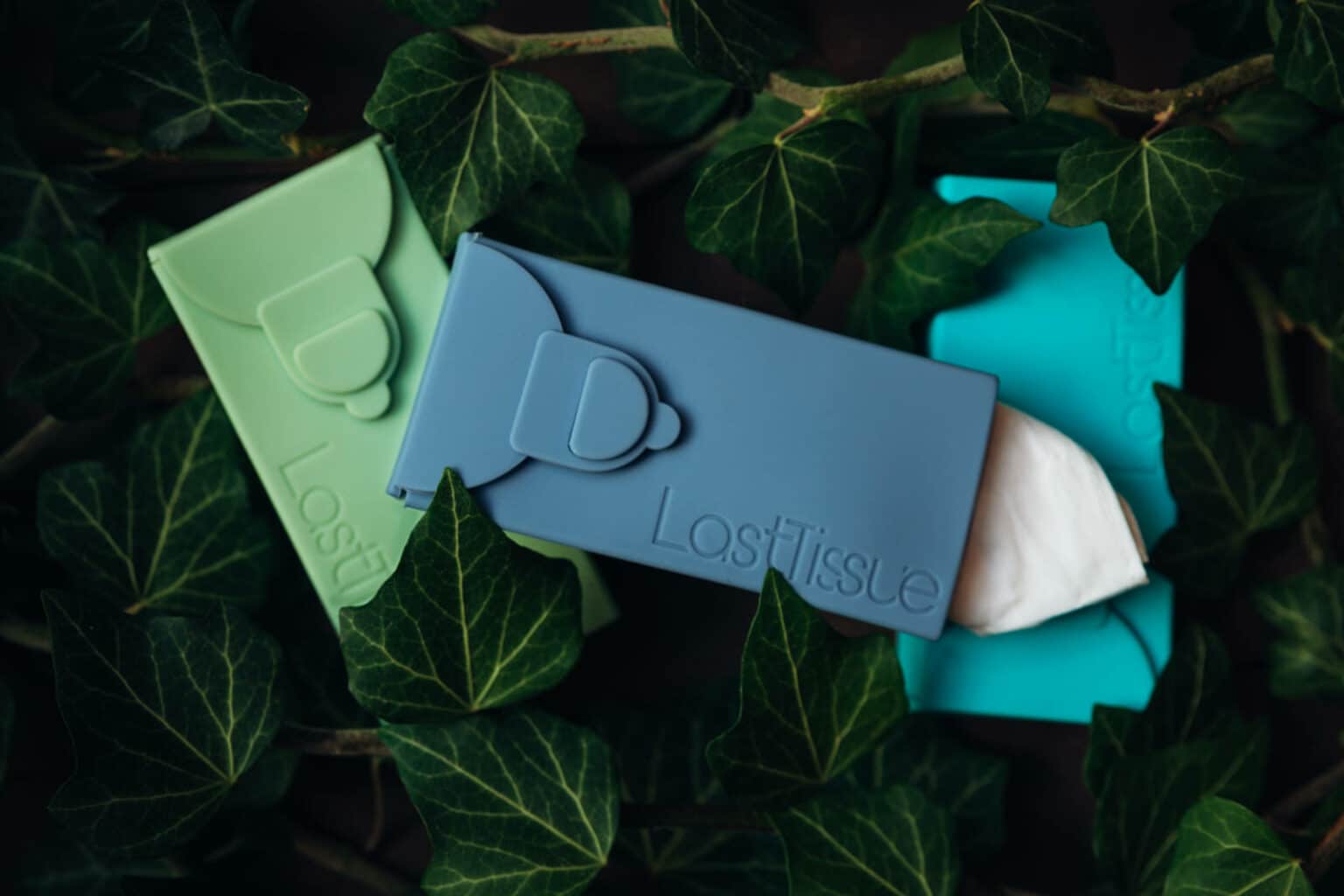 Last Tissue das nachhaltige Taschentuch in der praktischen Silikonbox in vielen Farben